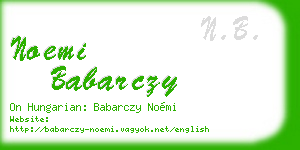 noemi babarczy business card