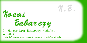 noemi babarczy business card